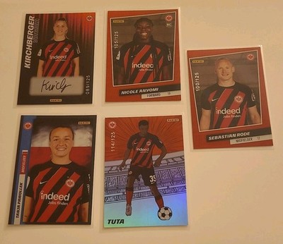Panini Eintracht Frankfurt Team Set 23/24 Lot 1 Autogramm und 4 Nummerierte