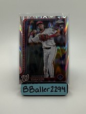 2025 Topps Chrome Darren Baker #231 RayWave Refractor RC Washington Nationals
