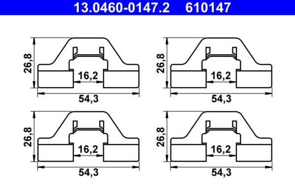 ZubehöRsatz Scheibenbremsbelag ATE 13.0460-0147.2 FüR Peugeot 407 SW 607 9D 9U 3-image