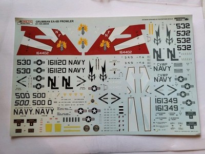 1/48 GRUMMAN EA-6B PROWLER DECALS FOR KINETIC KIT (DECAL SHEET ONLY)