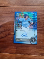 2022 Bowman Chrome Cayden Wallace 1st Bowman Blue Refractor Auto # /150 !! 🔥🔥