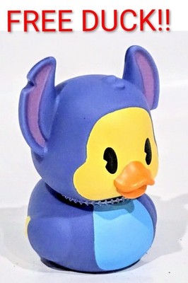 DISNEY'S STITCH RUBBER DUCK BY DISNEY 3.25'' BONUS FREE DUCK OF SAME SIZE 