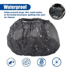 Black Dustproof Air Filter Cleaner Rain Sock Cover For Harley Touring Softail
