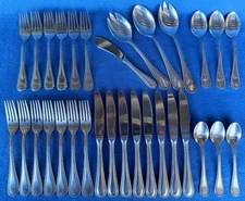 Towle Silver Germany ~Beaded Antique~ 18/8 Stainless Flatware Mixed Lot 31 Piece