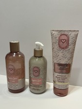 Bath  Body Works Rose Vanilla 3-Piece Set Body Wash, Body Cream  Lotion, NEW