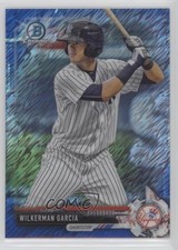 2017 Bowman Chrome Prospects Blue Shimmer Refractor Wilkerman Garcia #BCP147 s3g