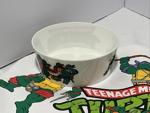 VINTAGE Teenage Mutant Ninja Turtles Breakfast Dish Set - Picture 4 of 9
