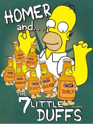 BRAND NEW 1998 IMPACT THE SIMPSONS HOMER AND THE 7 LITTLE DUFFS POSTER GROENING
