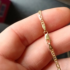 14ct Yellow Gold Curb Link Chain Bracelet with Lobster Clasp