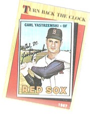1987 Topps Carl Yastrzemski 314 Turn Back Clock Boston Red Sox Baseball Card