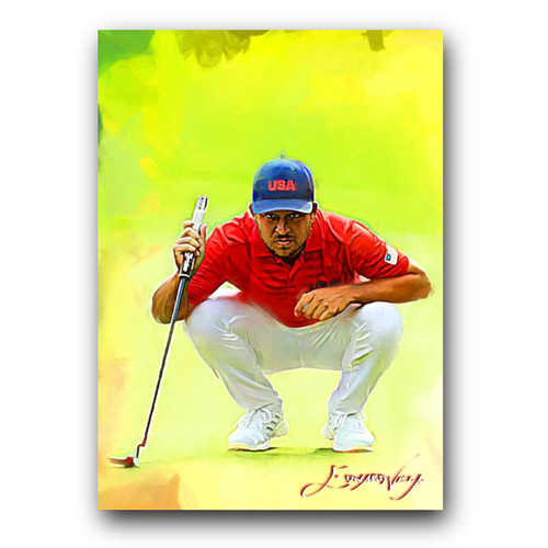 Xander Schauffele #2 Art Card Limited 39/50 Edward Vela Signed (Celebrities Men)