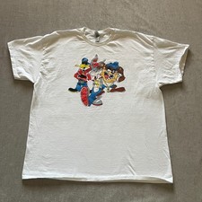 Looney Tunes T Shirt Men 2XL White Bugs Bunny Daffy Taz Gangway Chuck Jones