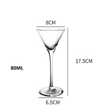Classic Mini Martini Glass – 80ml Capacity – Elegant Stemmed Cocktail Glass