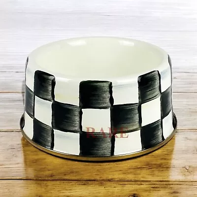 MacKenzie-Childs Courtly Check Medium Pet Dish New No Box