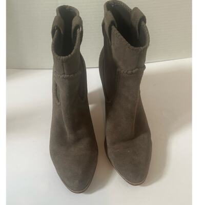 Womens Karl Lagerfeld Provence Grey Suede Ankle Winter Fall Booties Boot Size 8M
