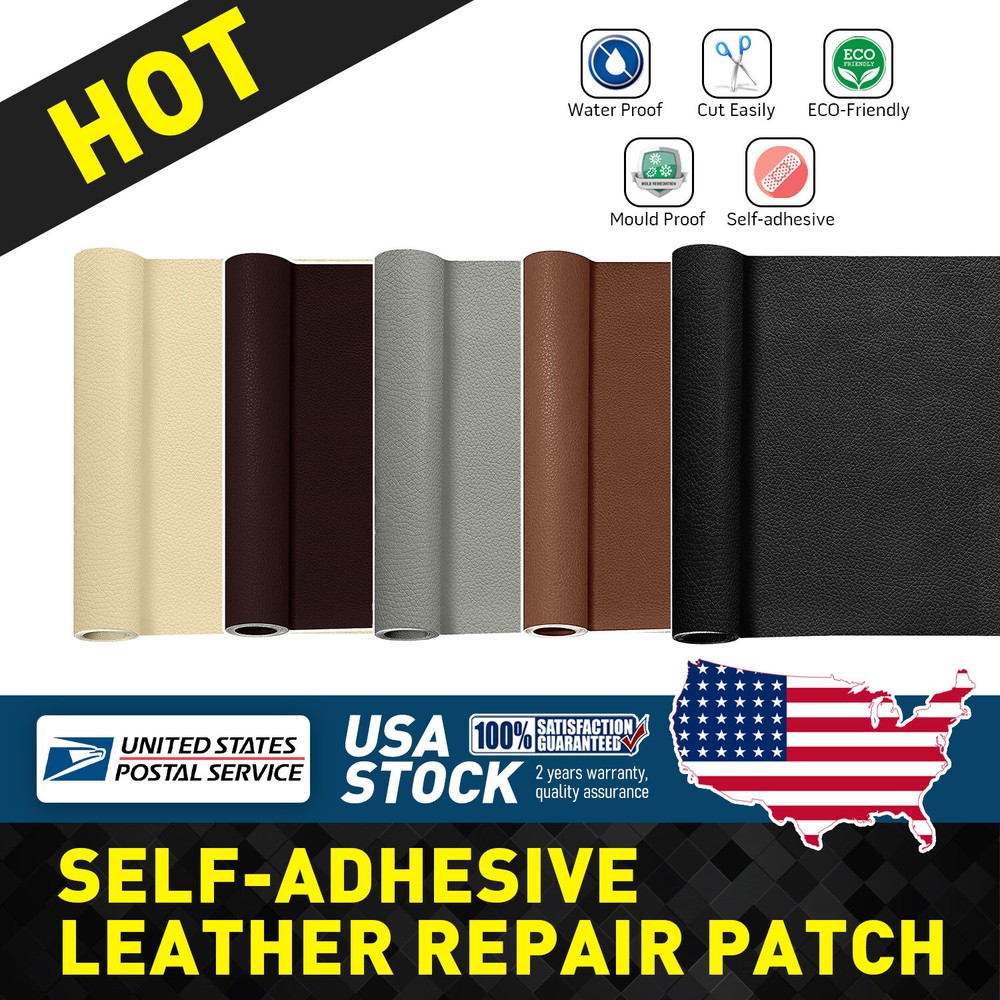 Leather Repair Kit Self-Adhesive Patch Stick on Sofa Truck Car Seat Couch US