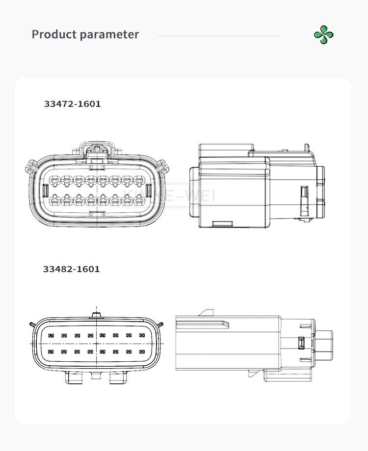 16 Pin/Way Molex MX150 Motorcycle Automotive Male Female Connector
