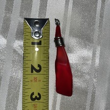 Ruby Red Sea glass Pendant Hand-Crafted