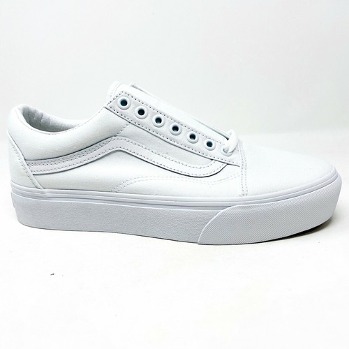 Vans Old Skool Zapatillas De Plataforma Blanco Real Para Hombre | eBay