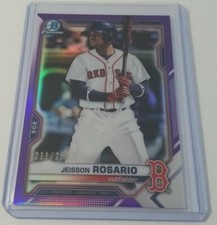 2021 Topps Bowman Chrome JEISSON ROSARIO Purple Parallel #/250 Boston Red Sox