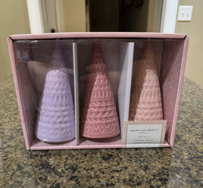 Cupcakes and Cashmere Pink/Lavendar Christmas Decorative Trees - NIB