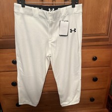 Under Armour Boys' Gameday Vanish Baseball Knickers, White, Size Youth XL