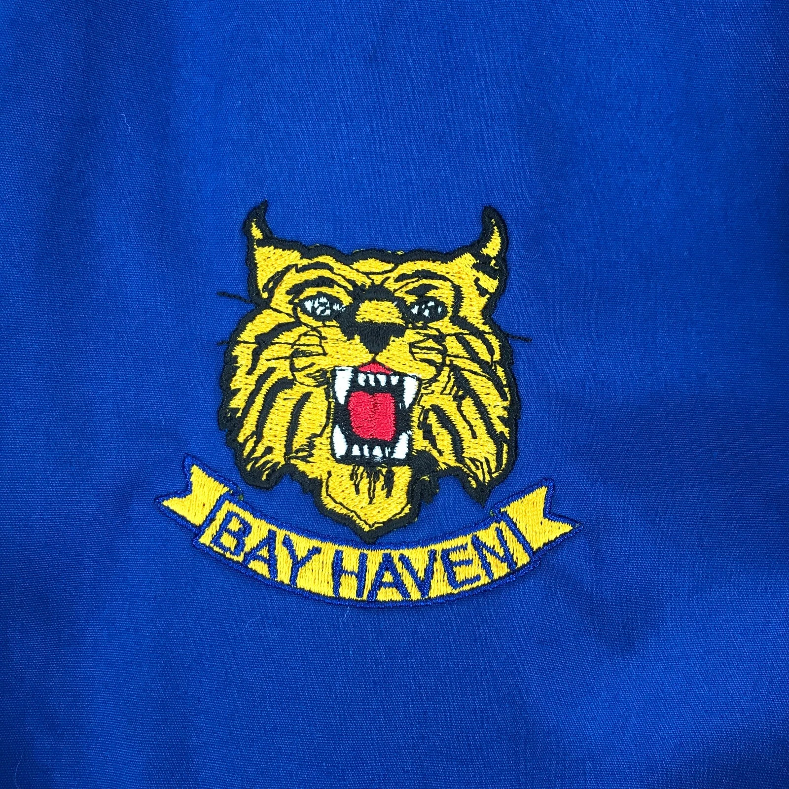 Devon & Jones Windbreaker Jacket Size L Mock Neck Pockets Full Zip Blue - product detail image 3