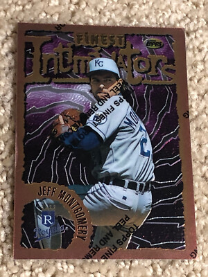 1996 Finest Refractors Card #129 Theme #149 Jeff Montgomery KC Royals MINT COND!