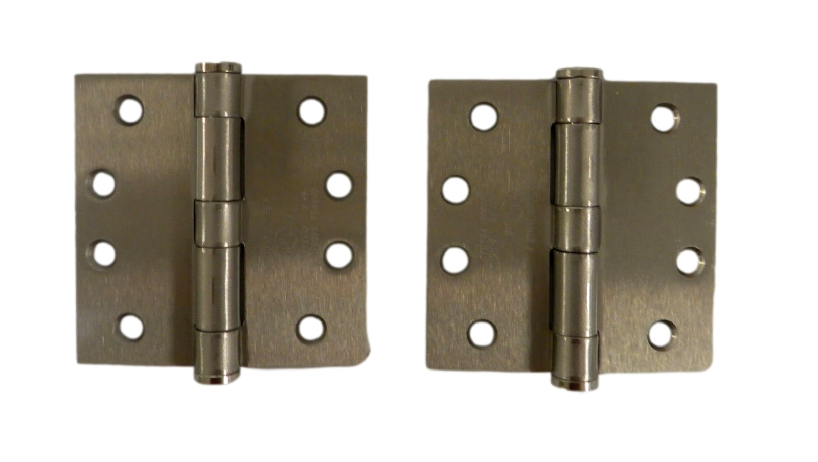 Deltana S44HD15 4"" x 4"" Heavy Duty Square Hinge - Brushed Nickel - Set of 2