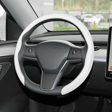 frani Nappa Leather Steering Wheel Cover Universal 15 Inch Premium Non-Slip