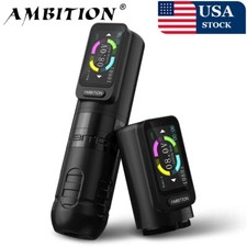 Ambition Zetton Wireless Tattoo Machine Pen Set Straight Rod Structure Brushless