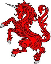 30 Custom Red Unicorn Art Personalized Address Labels