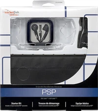 Rocketfish Starter Kit for Sony PSP Travel Zip Up Hard Case Car Charger Earbuds