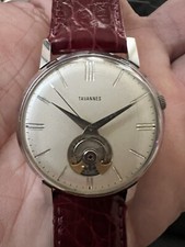 TAVANNES CORONA ORE 2 BILANCERE A VISTA MOLTO RARO INOX