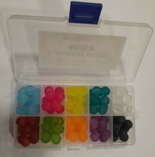 Colorful Frosted Glass Round Loose Beads 10mm/90pcs in storage box 10 colors