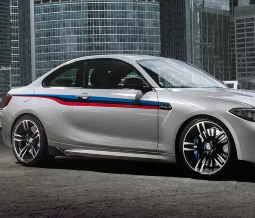 Tricolor Racing Stripe Car Side Sticker For BMW M Performance Rear Bumper Decal - Picture 7 of 10