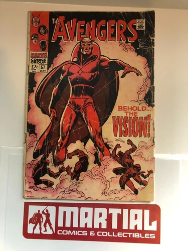 1st Vision in Avengers #57 comic