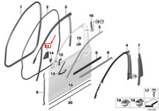 Retroviseur droit (ou coque) BMW 750