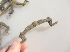 Vintage Brass Cabinet Pull Drawer Handle Tray Old Cupboard Box Rococo -£3each