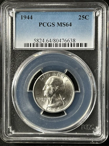 1944  25C Washington Quarter Dollar PCGS MS64  80476638
