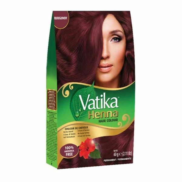 Dabur Vatika 100 Natural Henna Hair Color Creme Kit Rich Black for