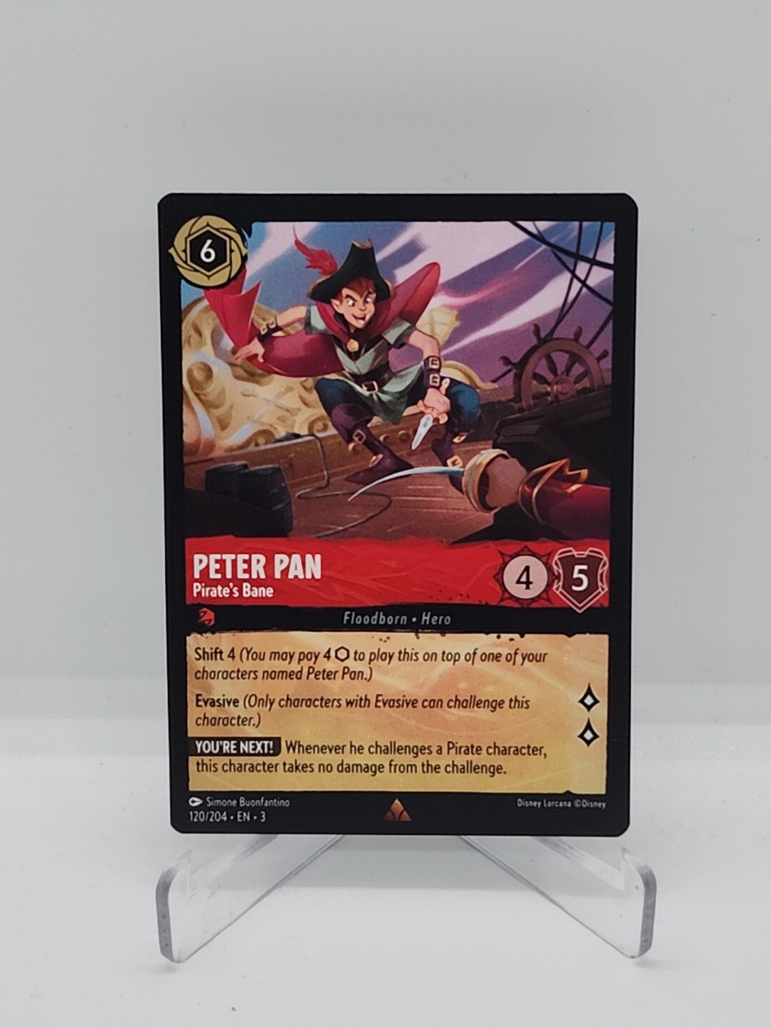 Disney Lorcana TCG Peter Pan Pirate's Bane 120/204 Rare Into The Inklands ML NM
