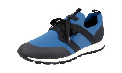 PRADA Light Neoprene Prax01 Sneakers Blue Grey Black White NEW -  US 9.5 EU 42,5