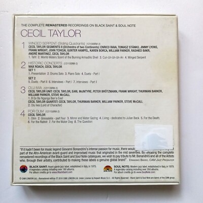 CECIL TAYLOR – THE COMPLETE REMASTERED RECORDINGS ON BLACK SAINT 