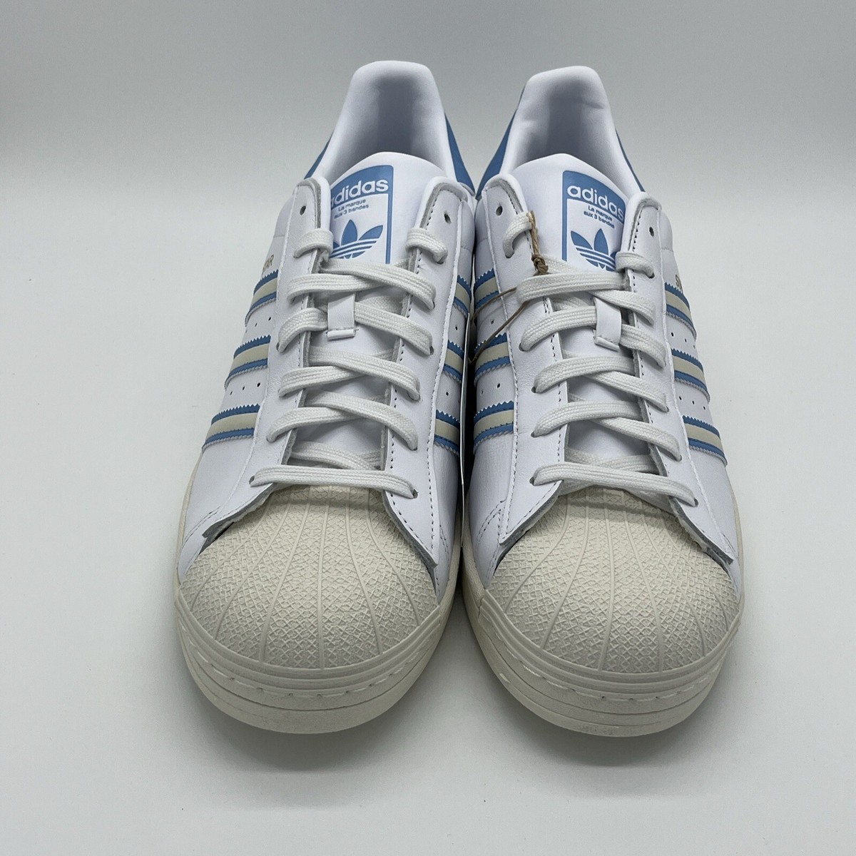 Size 12 - adidas Superstar White Light Blue for sale online | eBay