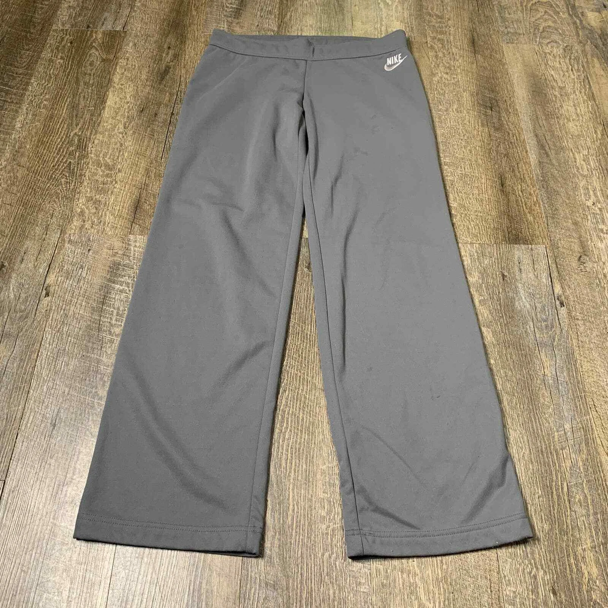 Nike Sweatpants Womens Size Small 4-6 Gray Straight Leg Pull On Elastic  Waist