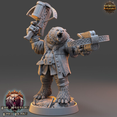 Zinter Riesen Humanoider Bär mit Armbrustrüstung - Werbär - Daybreak Miniaturen