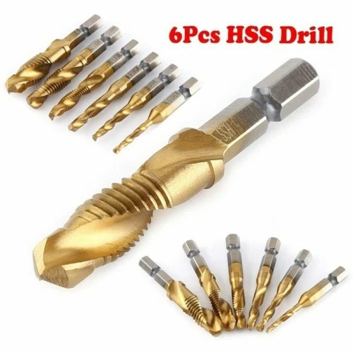 1/4" Sechskantschaft Bohrer Set mit Gewindeschneider M3-M10 Sechskantschaft - Bild 9 von 12