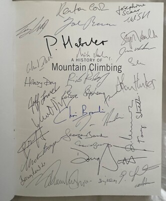 A HISTORY OF MOUNTAIN CLIMBING 1ST ED SIGNED BY 31 LEGENDARY CLIMBERS - EVEREST