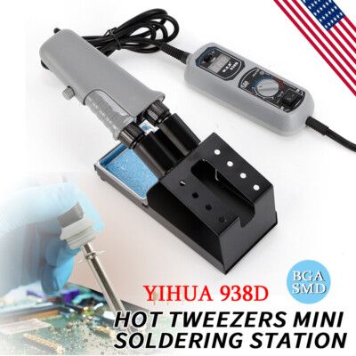 Hot Tweezers Mini Soldering Station YIHUA 938D Portable for BGA SMD 110V 938D